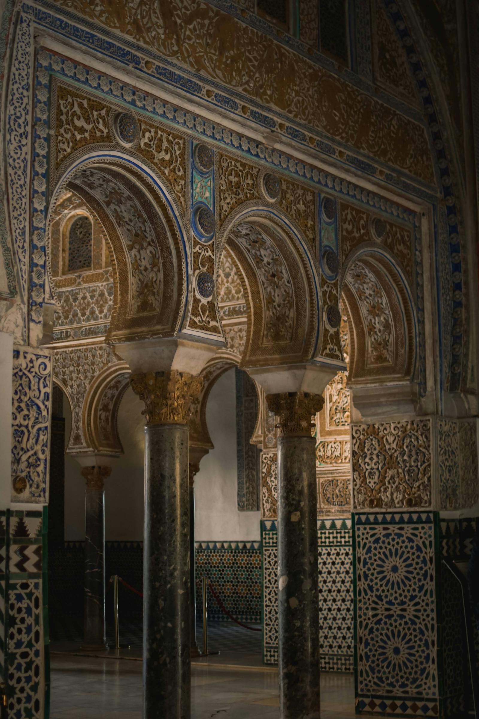 Intérieur du Real Alcazar de Séville, architecture mudéjar